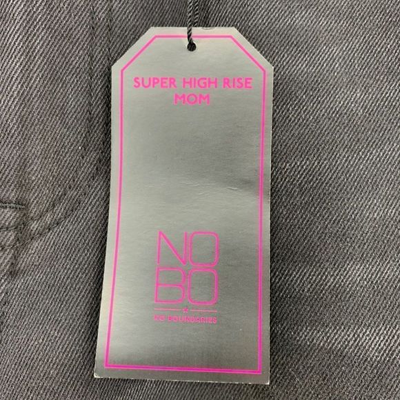 Womens NOBO No Boundries Black Super High Rise Jeans Sz 7 2068 Distress NWT - Picture 3 of 8